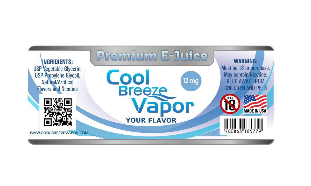 Label Design by Giovanni for cool breeze vapor | Design #3804689