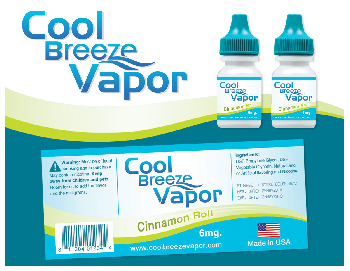 Label Design by Strawberry Girl for cool breeze vapor | Design #3794004