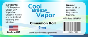 Label Design by Javelin Studio for cool breeze vapor | Design: #3773008