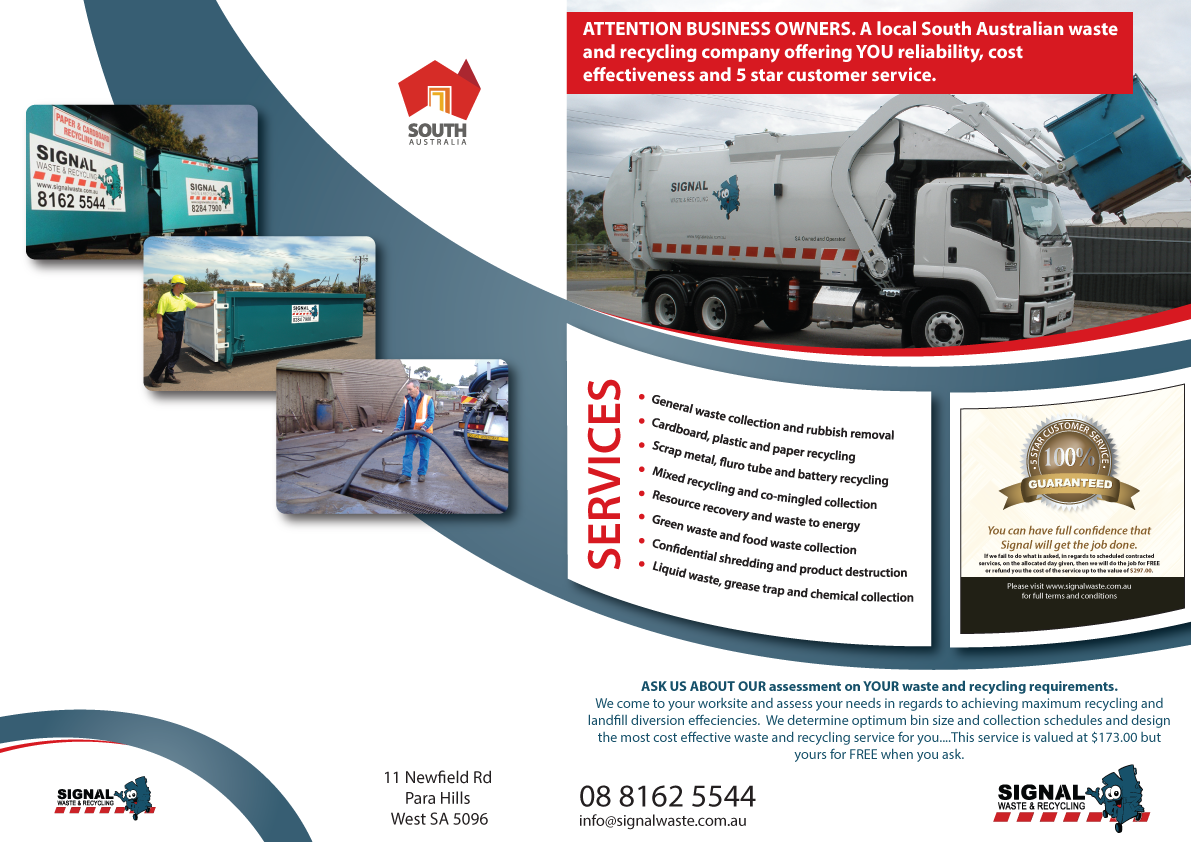 Brochure Design by TedAtkinson for Signal waste and recycling | Design #3787832
