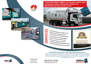 Design de Brochure par TedAtkinson pour Signal waste and recycling | Design : #3787832