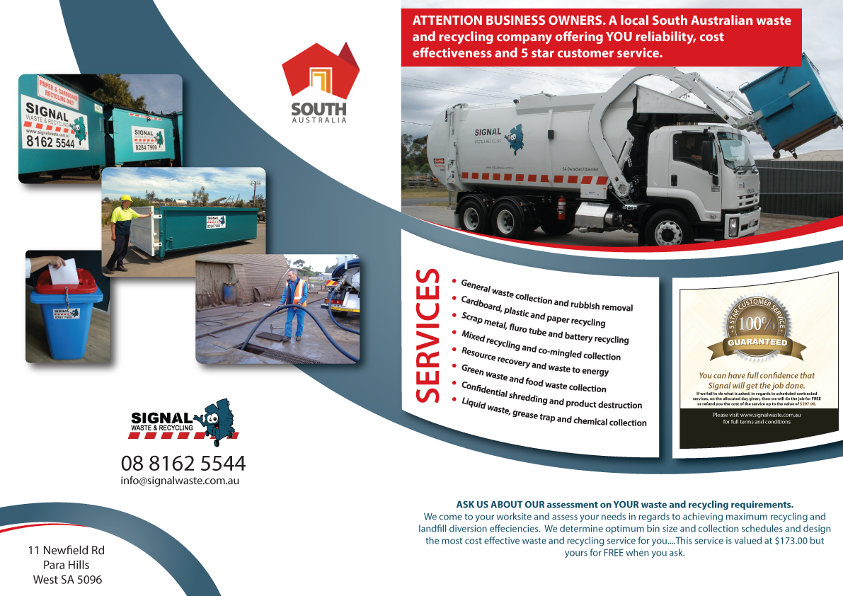 Brochure Design by TedAtkinson for Signal waste and recycling | Design #3834853