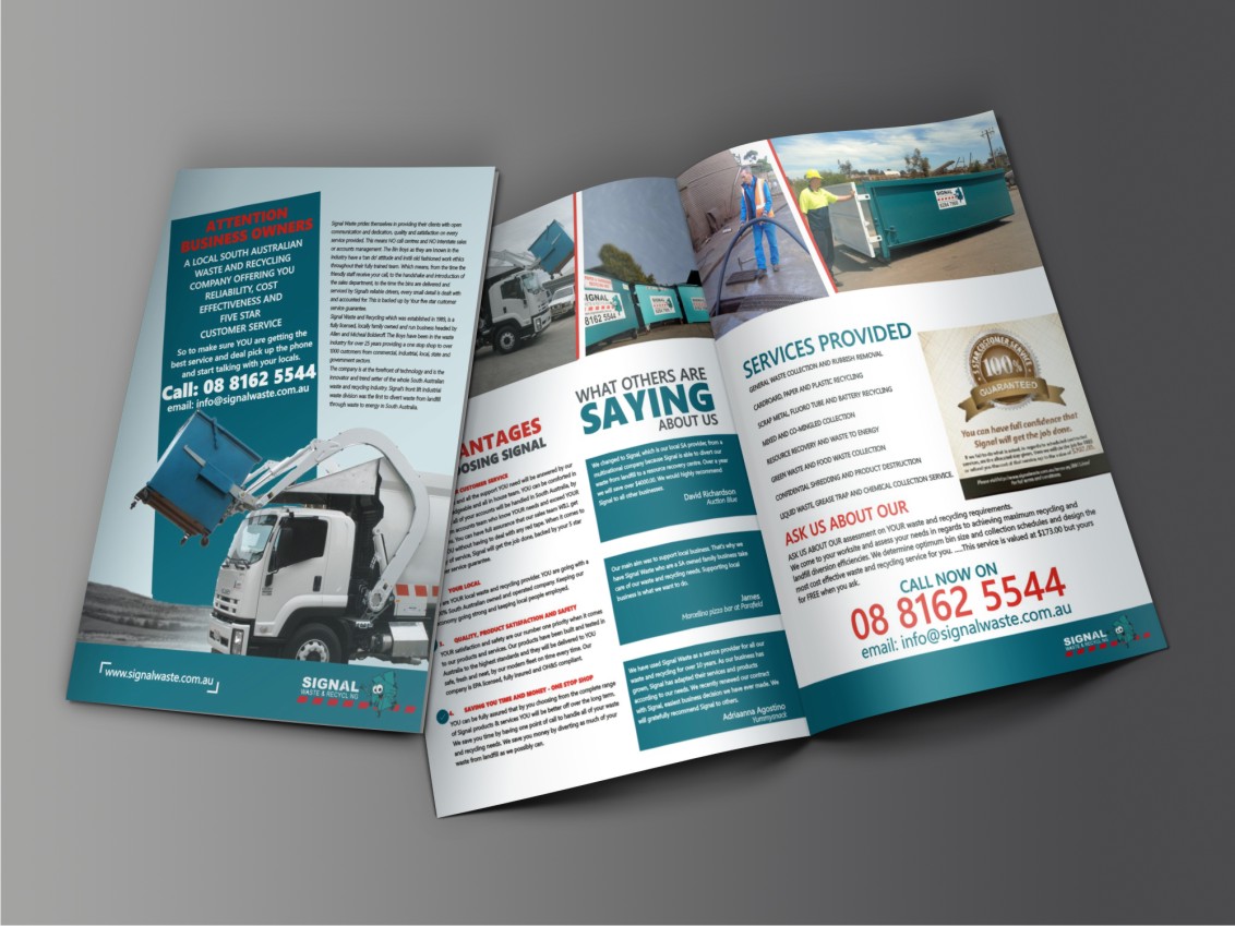 Brochure Design by hema dhawan for Signal waste and recycling | Design #3856869