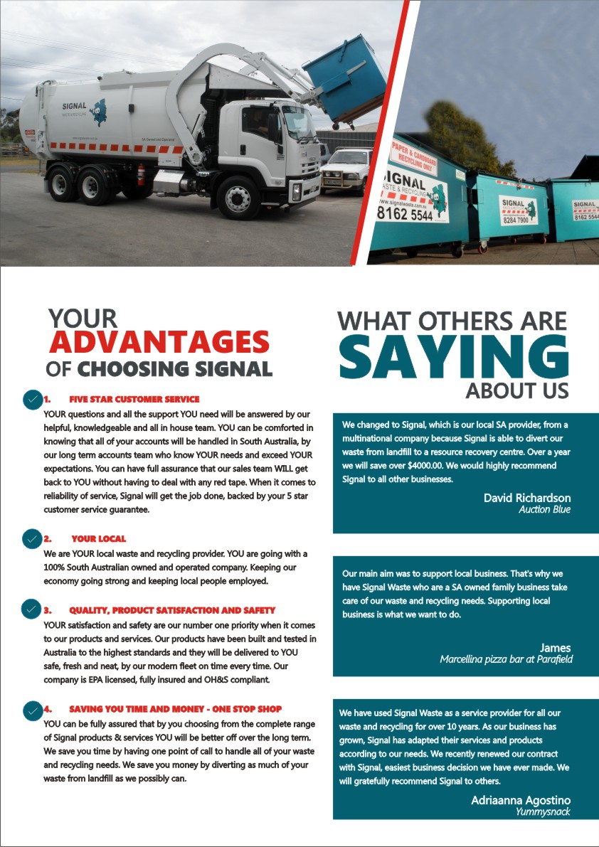 Brochure Design by hema dhawan for Signal waste and recycling | Design #3861008