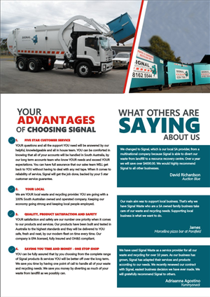 Brochure Design by hema dhawan for Signal waste and recycling | Design: #3861008