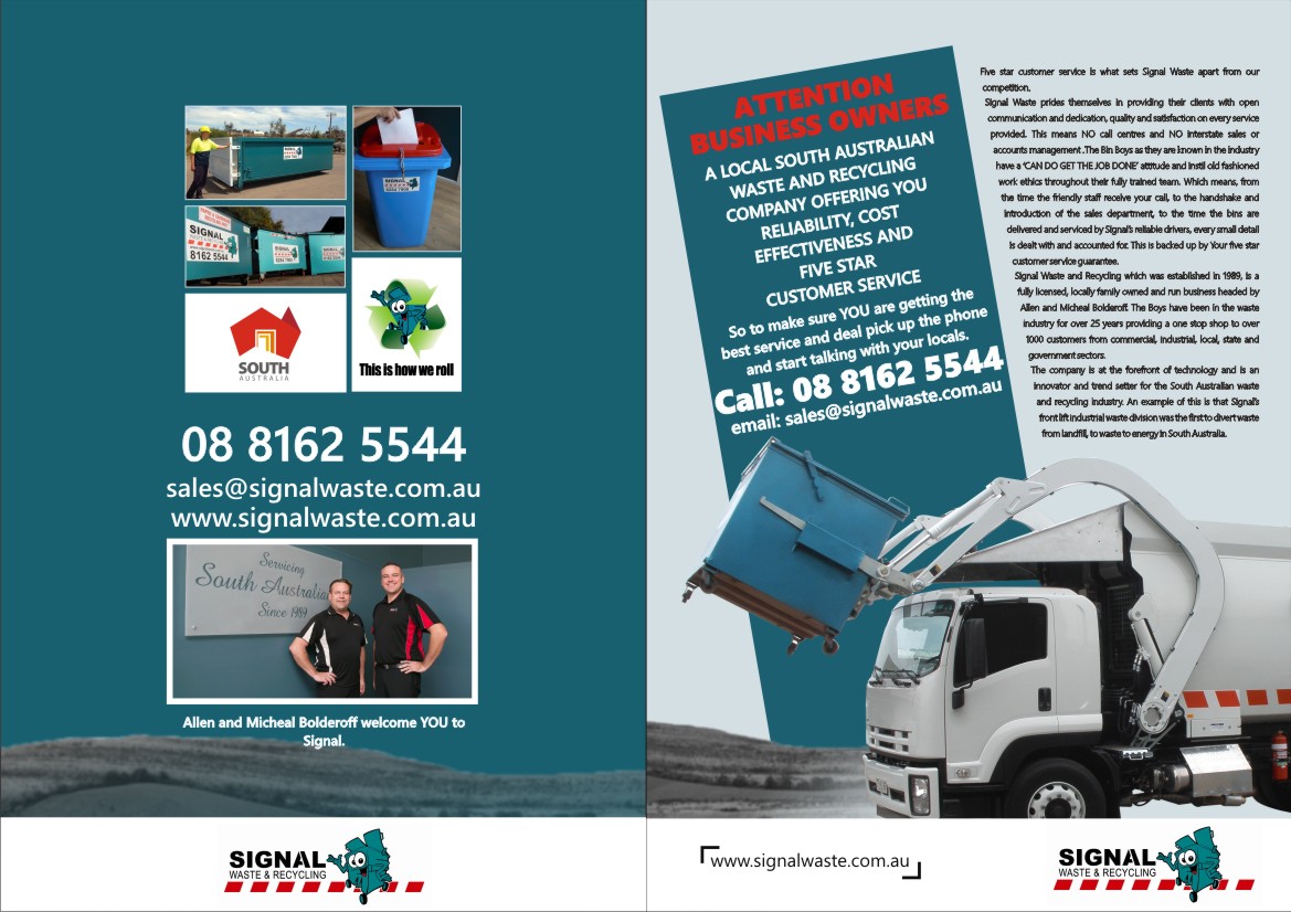 Brochure Design by hema dhawan for Signal waste and recycling | Design #3921429