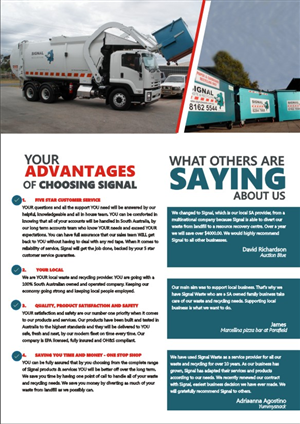 Design de Brochure par hema dhawan pour Signal waste and recycling | Design : #3945855
