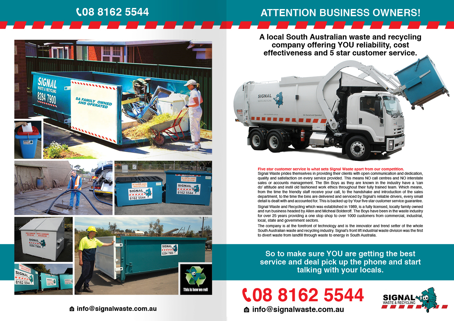 Brochure Design by PAS-CREATIVE for Signal waste and recycling | Design #3886770