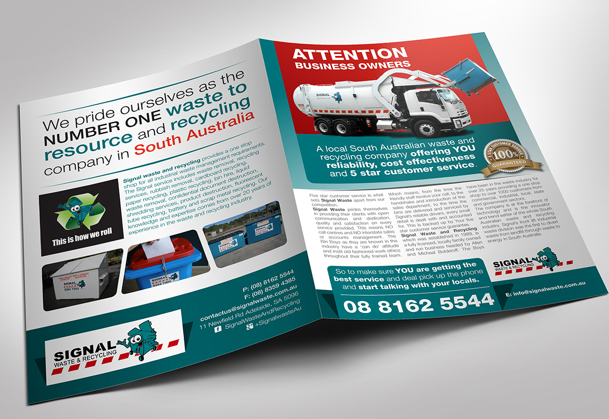 Brochure Design by ceramicristi for Signal waste and recycling | Design #3863971