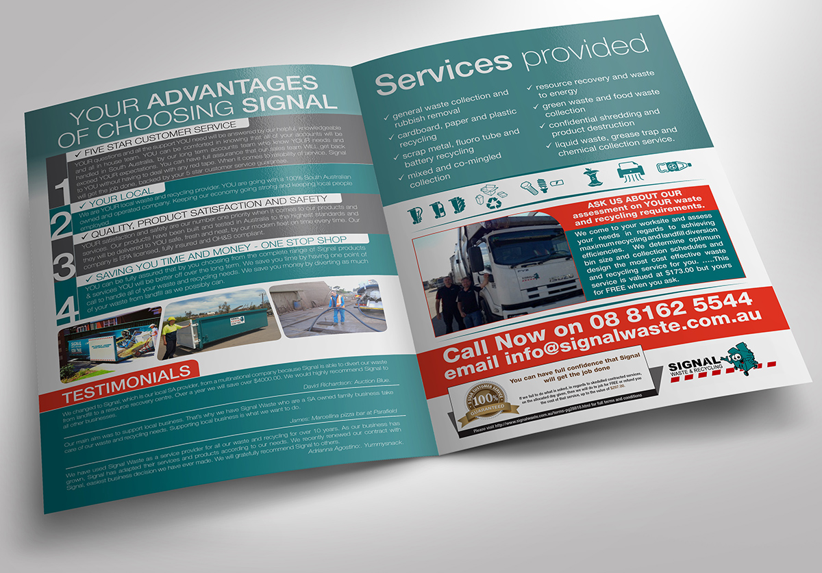 Brochure Design by ceramicristi for Signal waste and recycling | Design #3863975