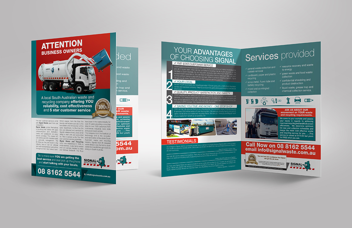 Brochure Design by ceramicristi for Signal waste and recycling | Design #3863978