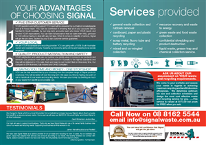 Brochure Design by ceramicristi for Signal waste and recycling | Design: #3863987