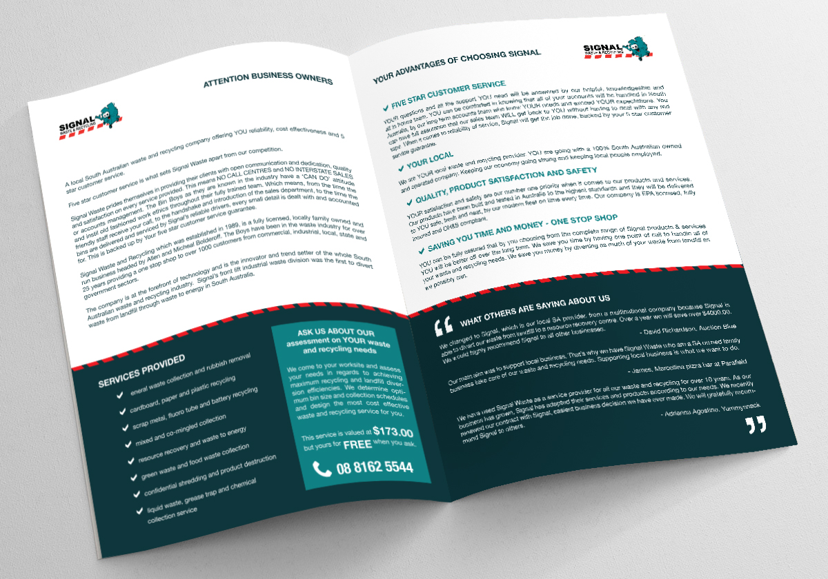 Brochure Design by tanya for Signal waste and recycling | Design #3940238
