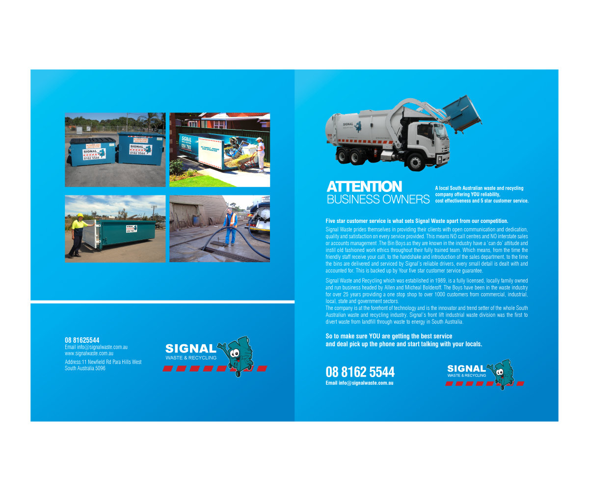 Broschüren-Design von Birdesign für Signal waste and recycling | Design #3824840
