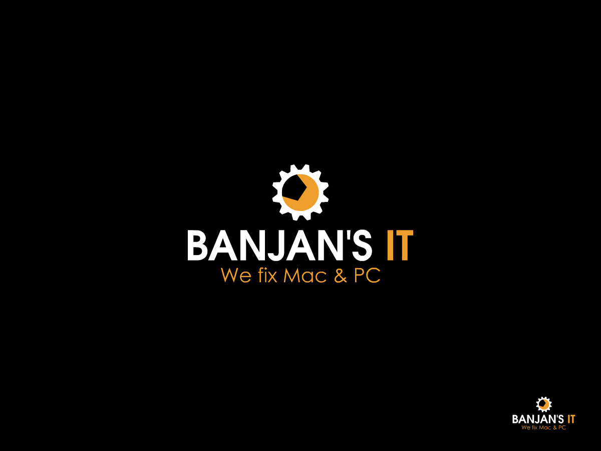 Logo Design by REDcrackers.com for BANJAN'S IT & NHPS Computer Services | Design #1018378