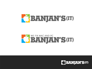 Logo Design by HexSeven Designs for BANJAN'S IT & NHPS Computer Services | Design: #1010065