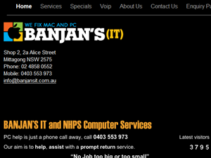 Logo Design by HexSeven Designs for BANJAN'S IT & NHPS Computer Services | Design: #1010078