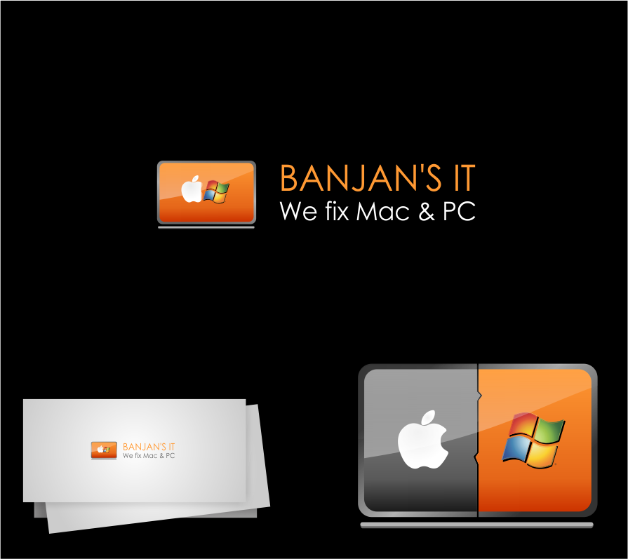 Logo Design by Naavyd for BANJAN'S IT & NHPS Computer Services | Design #1000554