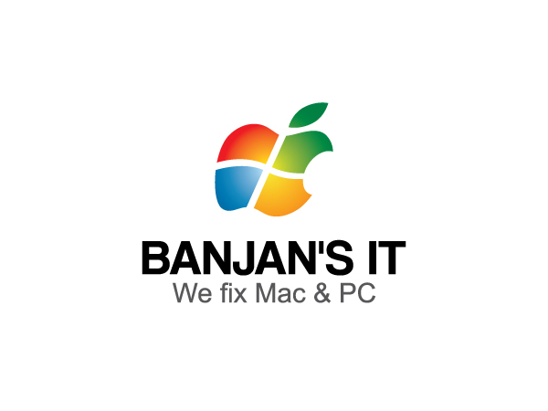 Logo Design by lokiasan for BANJAN'S IT & NHPS Computer Services | Design #1006386