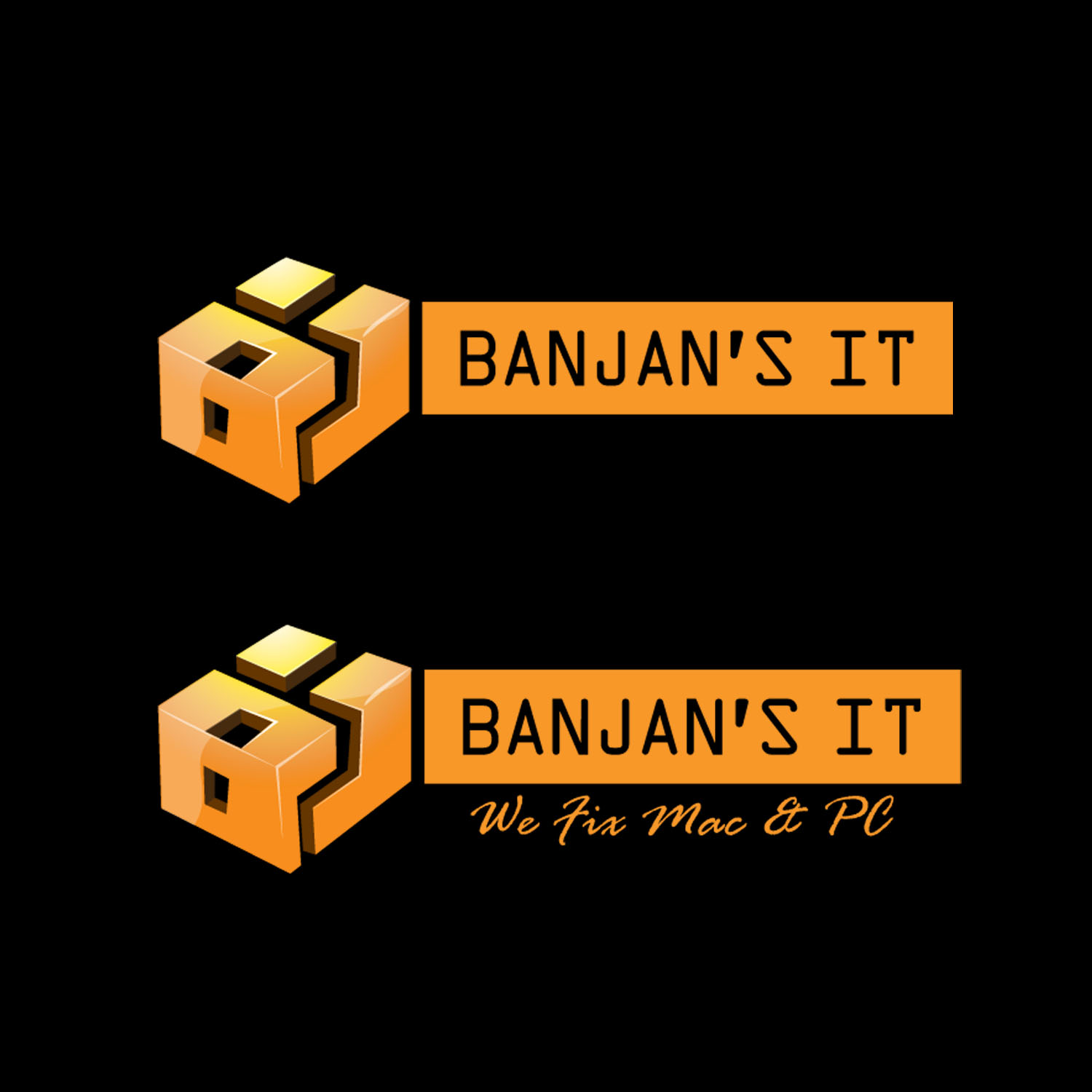 Logo Design by Mohd Imran for BANJAN'S IT & NHPS Computer Services | Design #1006252