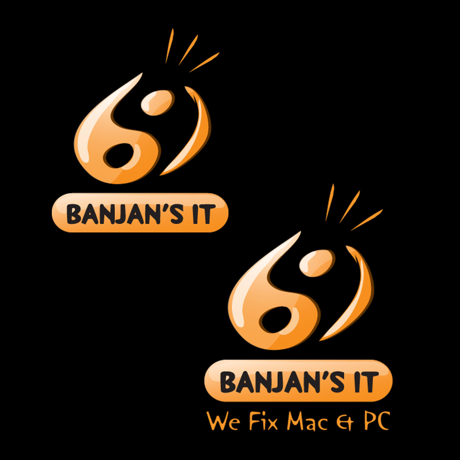 Logo Design by Mohd Imran for BANJAN'S IT & NHPS Computer Services | Design #1007126