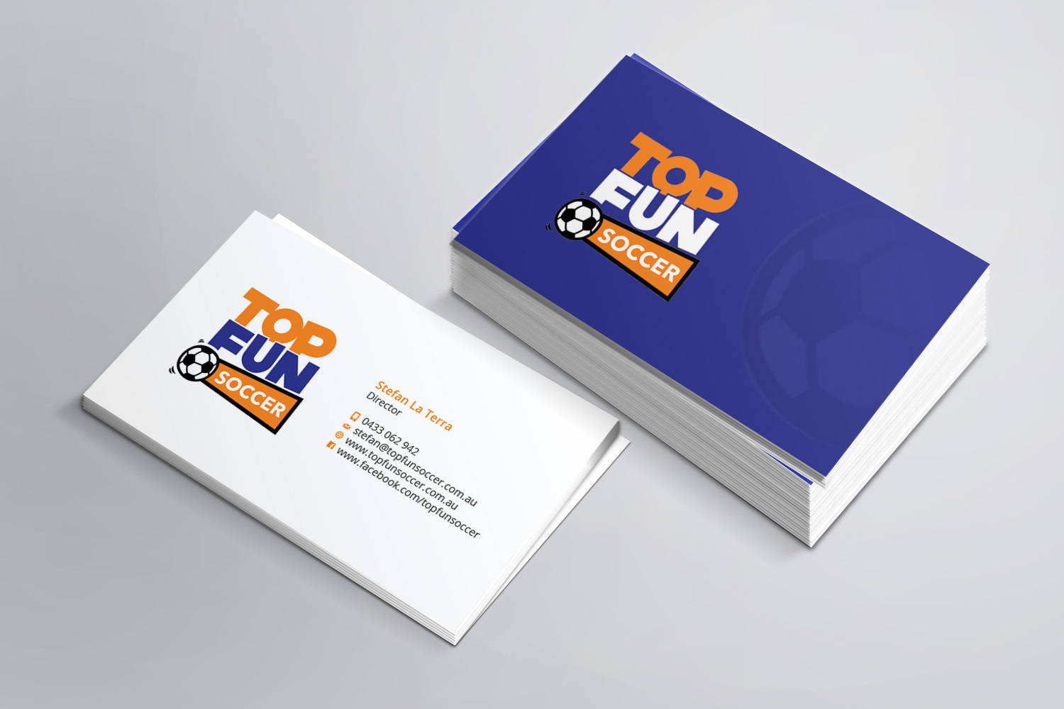 Business Card Design by AZ for Top Fun Soccer | Design #3770341