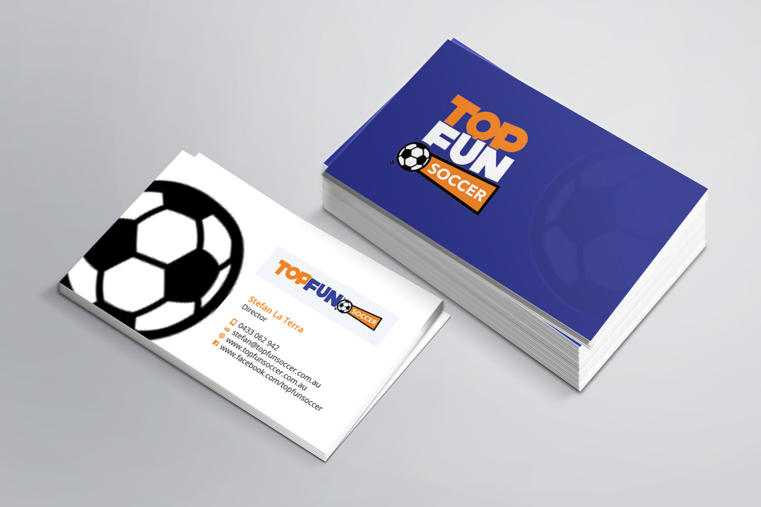 Business Card Design by AZ for Top Fun Soccer | Design #3770343