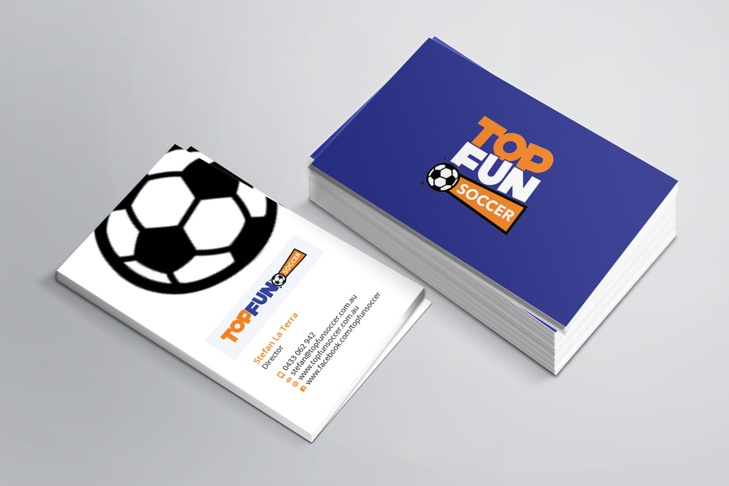 Business Card Design by AZ for Top Fun Soccer | Design #3770365