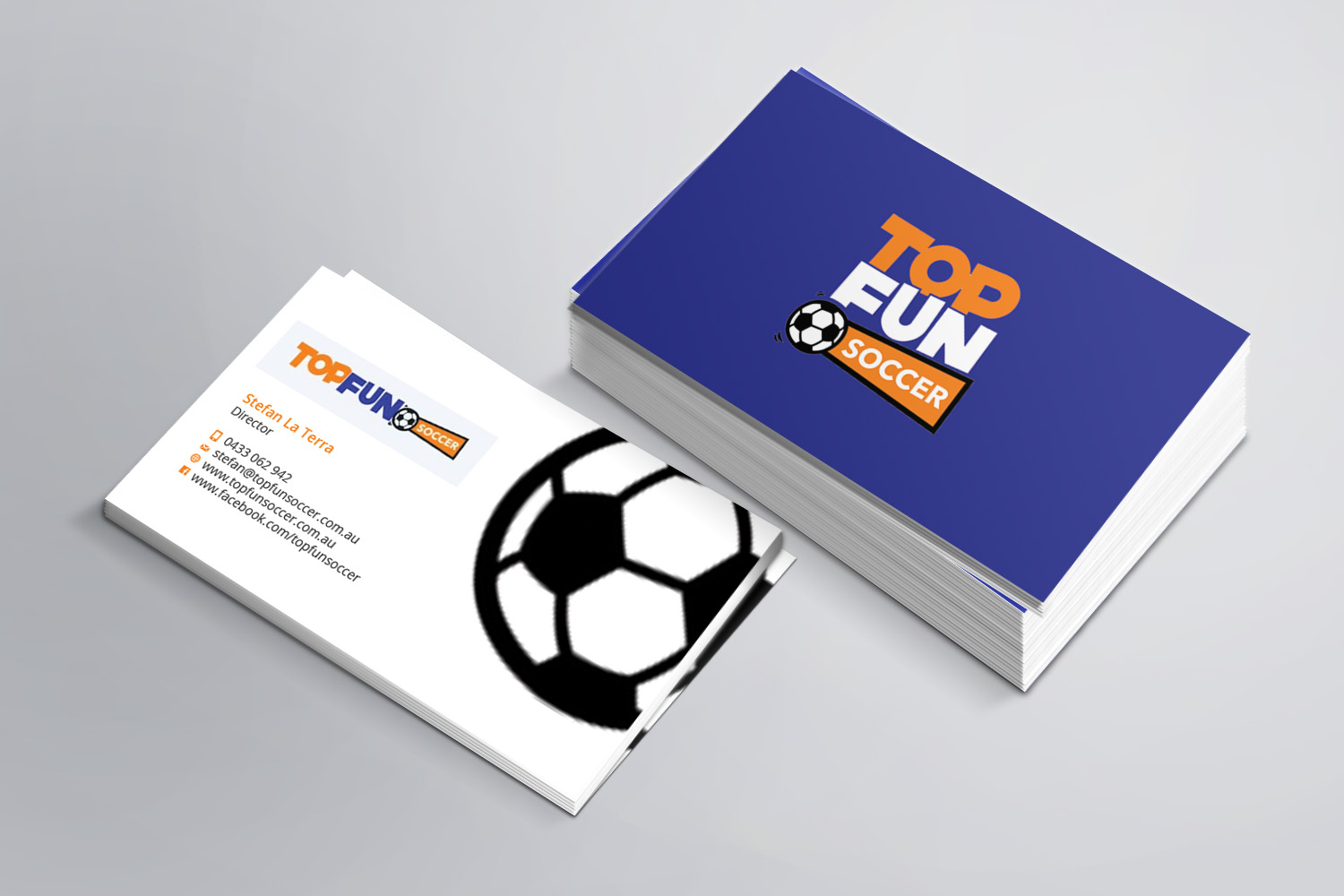 Business Card Design by AZ for Top Fun Soccer | Design #3770366