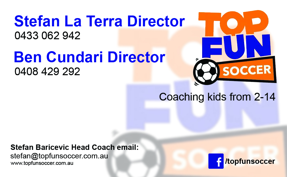 Business Card Design by  Kicoohh for Top Fun Soccer | Design #3768114