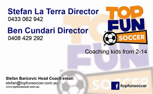 Business Card Design by  Kicoohh for Top Fun Soccer | Design: #3768114