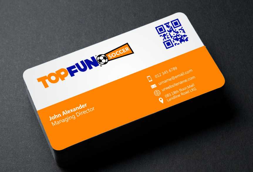 Business Card Design by AwsomeD for Top Fun Soccer | Design #3771336