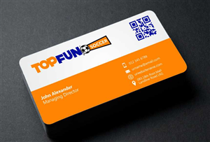 Business Card Design by AwsomeD for Top Fun Soccer | Design: #3771336