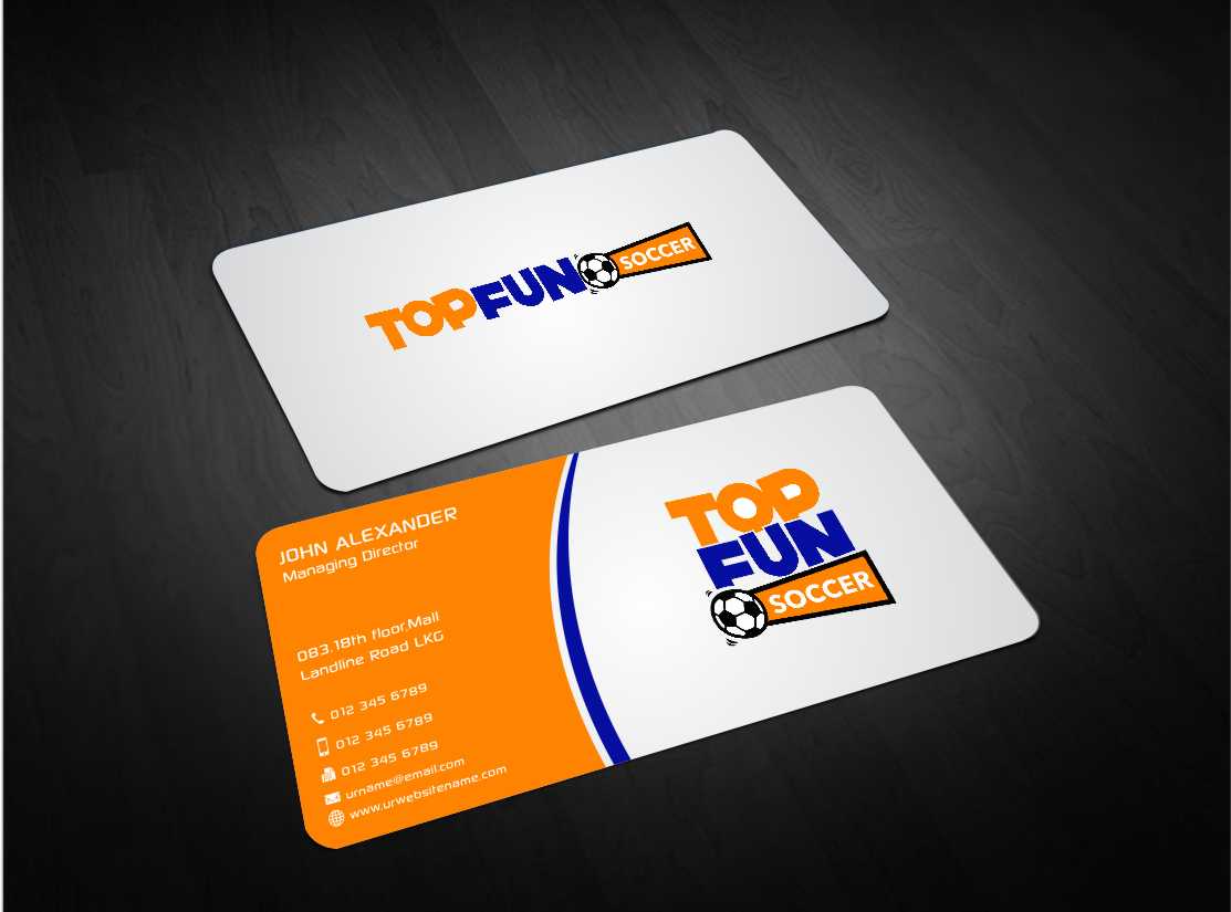 modern elegant business business card design for top fun soccer by soccer business cards