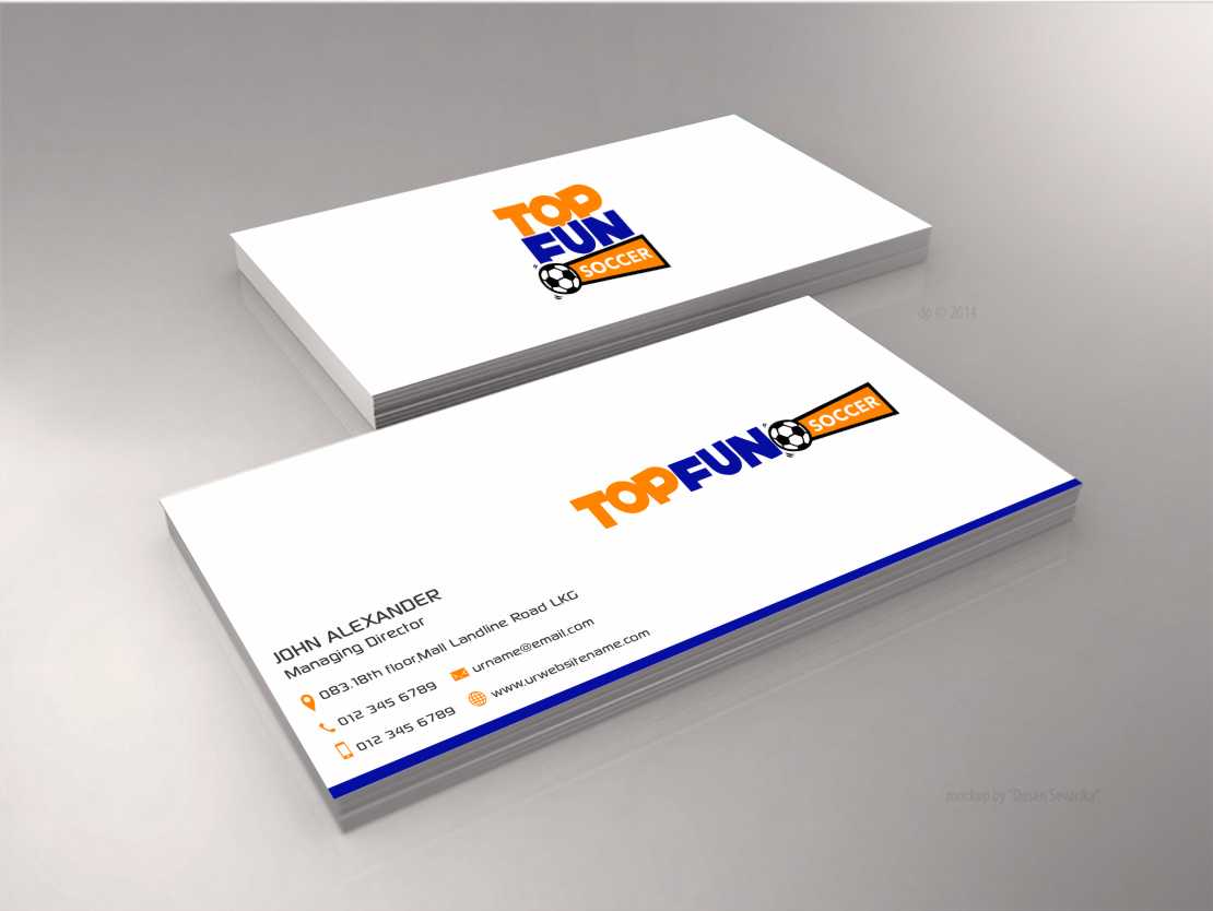 modern elegant business business card design for top fun soccer by soccer business cards