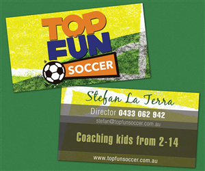 Business Card Design by uncionproducciones for Top Fun Soccer | Design: #3796228