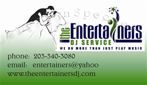 Business Card Design by DesignSpecter/Jeff for the Entertainers DJ service | Design #994958