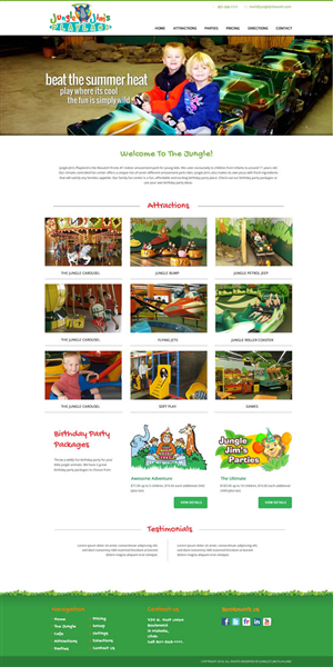 Diseño Web por incisesolutions para Jungle Jim''s Playland | Diseño #3872960