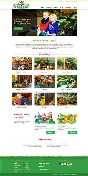 Web Design by incisesolutions for Jungle Jim''s Playland | Design: #3873256
