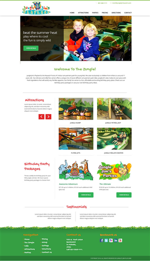 Web Design by incisesolutions for Jungle Jim''s Playland | Design: #3873331