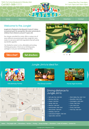 Web Design by loukoz for Jungle Jim''s Playland | Design: #3852153