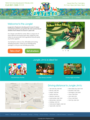 Diseño Web por kpixel para Jungle Jim''s Playland | Diseño #3859365