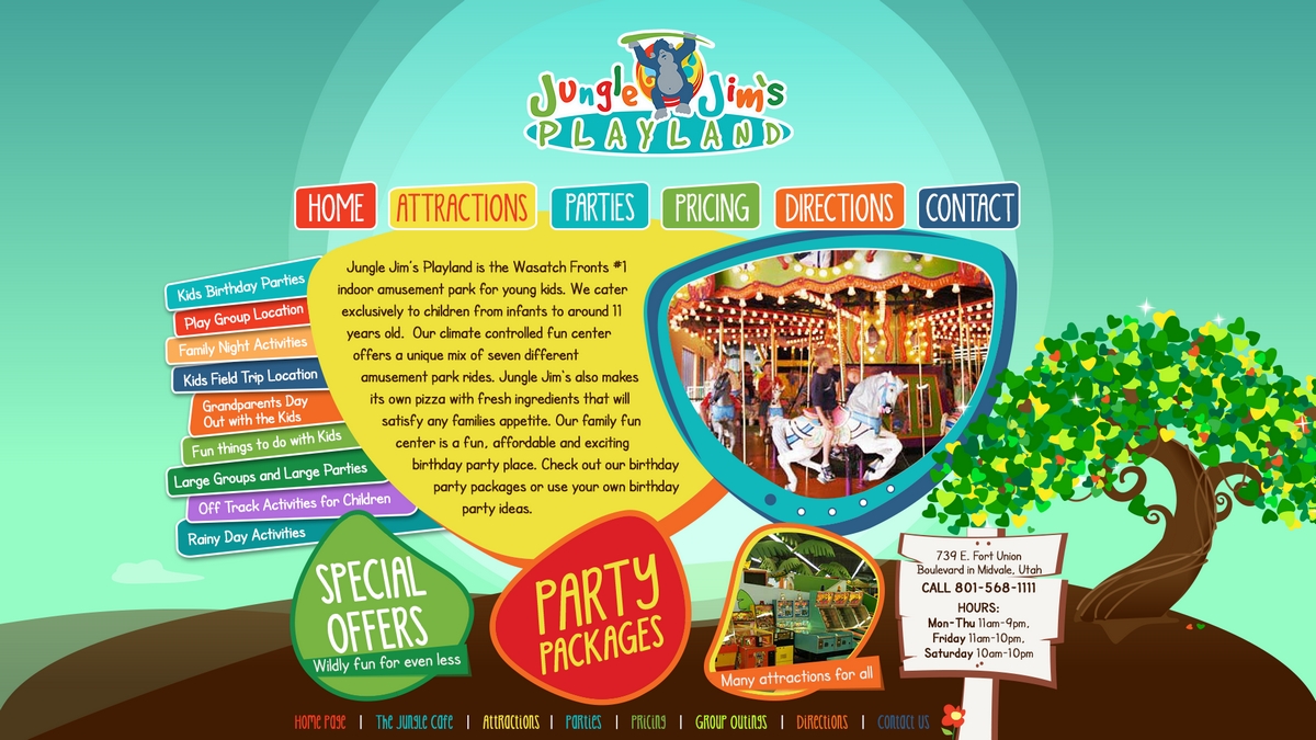 Diseño Web por tale026 para Jungle Jim''s Playland | Diseño #3830300
