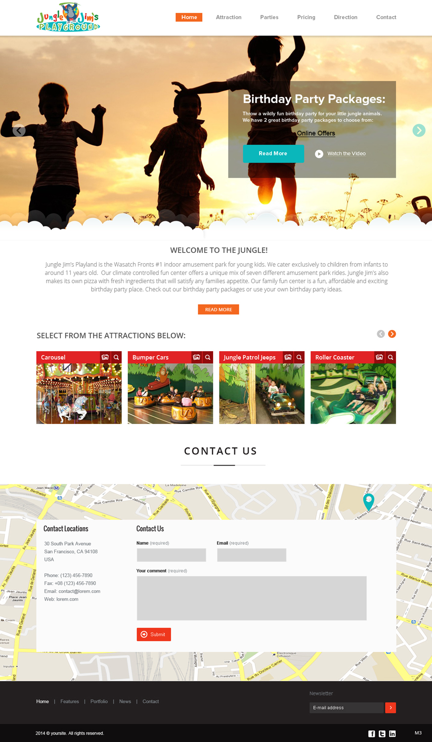 Web Design by pb for Jungle Jim''s Playland | Design #3776891
