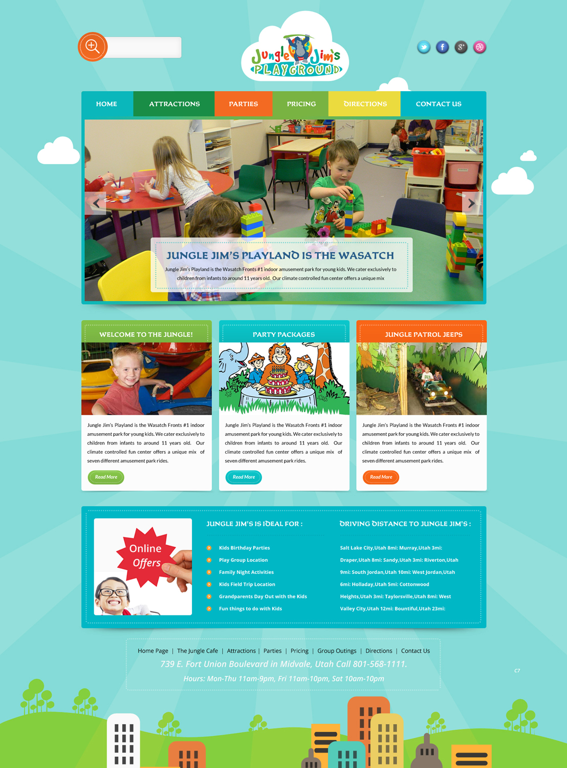 Web Design by pb for Jungle Jim''s Playland | Design #3776903