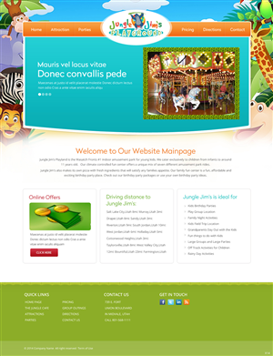 Web Design by pb for Jungle Jim''s Playland | Design: #3776913