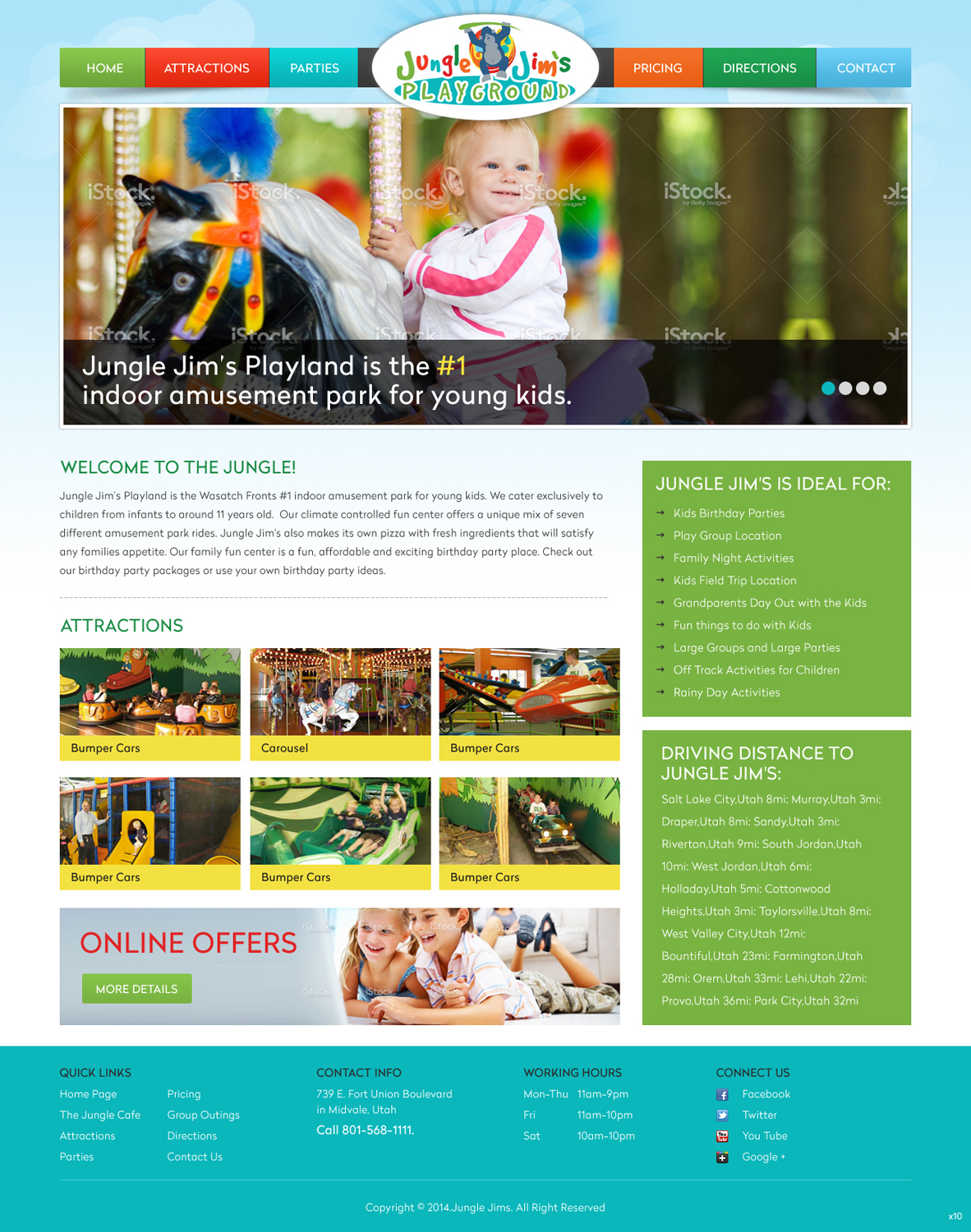 Web Design by pb for Jungle Jim''s Playland | Design #3790368