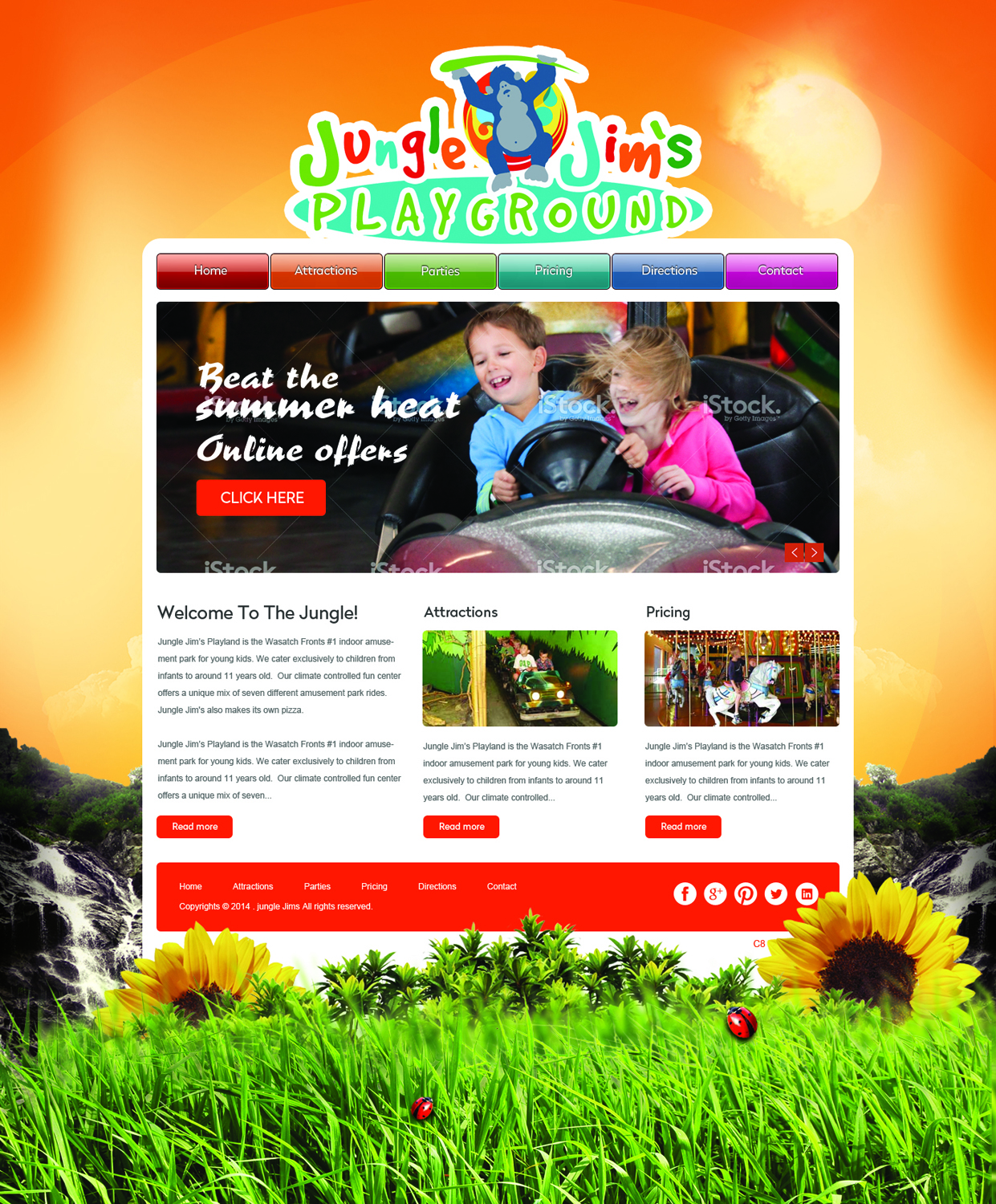 Web Design by pb for Jungle Jim''s Playland | Design #3790374