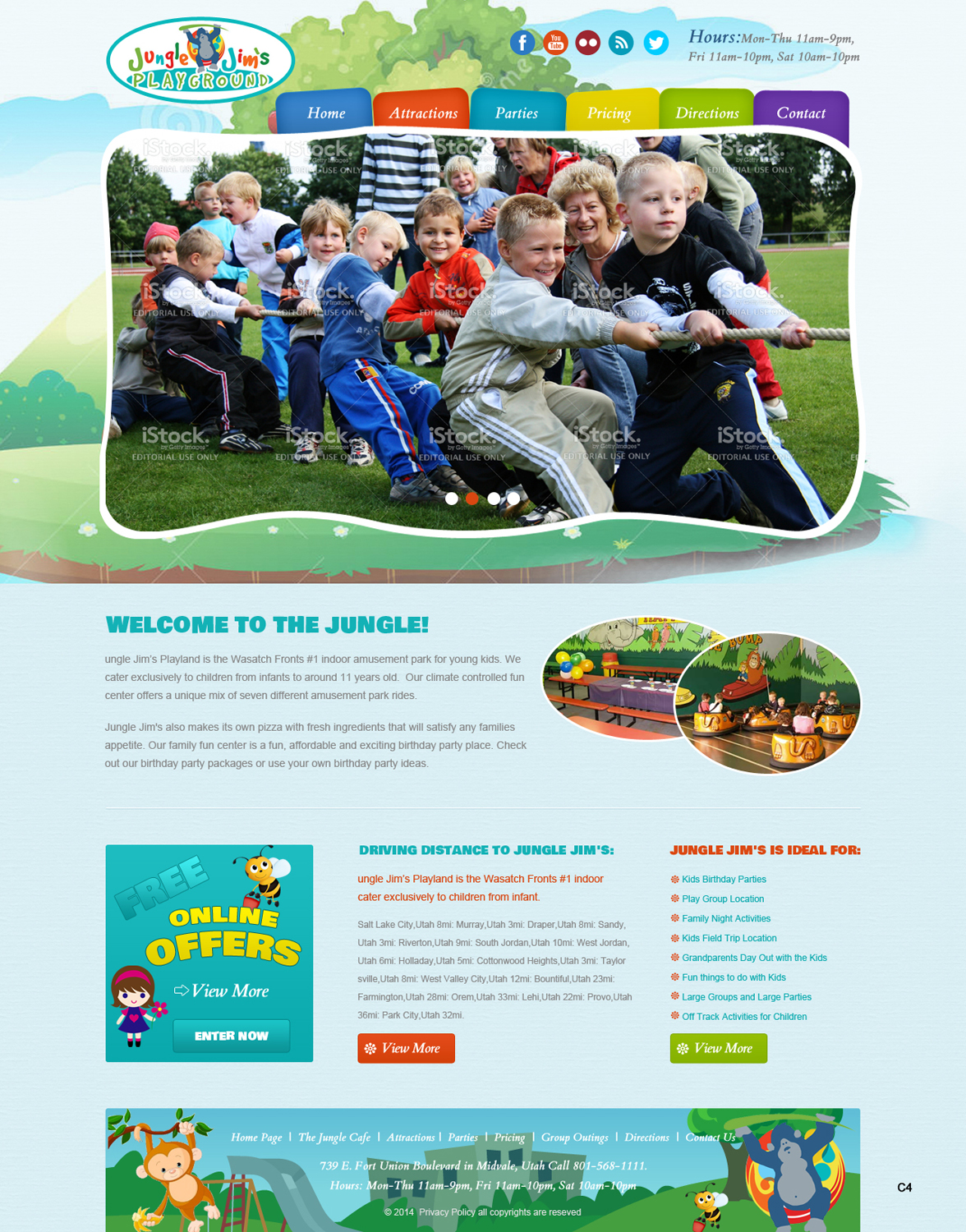 Web Design by pb for Jungle Jim''s Playland | Design #3790379