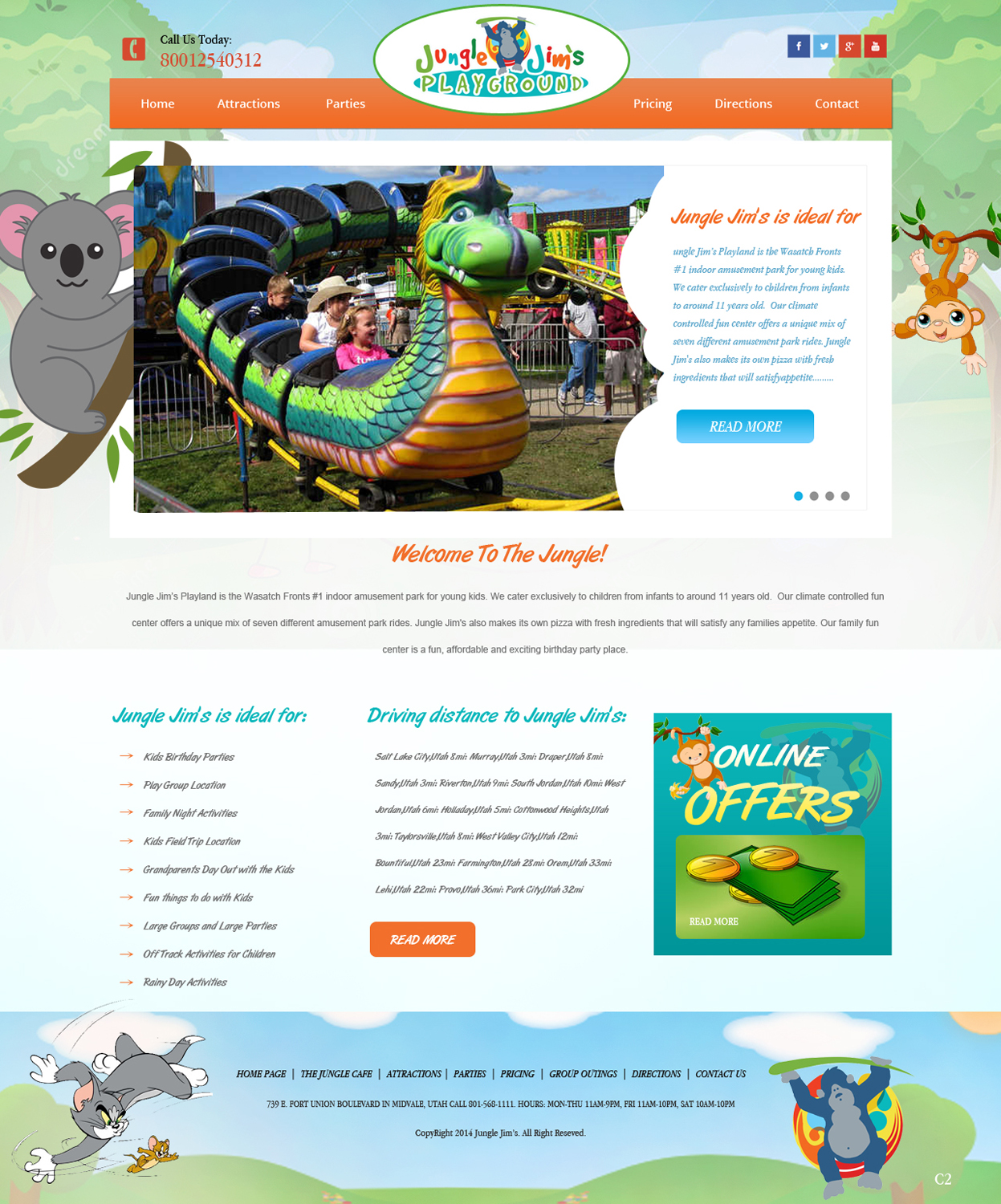 Web Design by pb for Jungle Jim''s Playland | Design #3790380